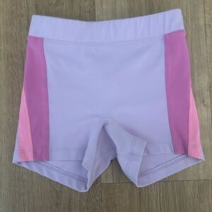 Five Dancewear YL lilac and pink shorts